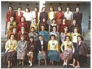 COLLEGE MODERNE DE JEUNES FILLES 1955 3 EME N02